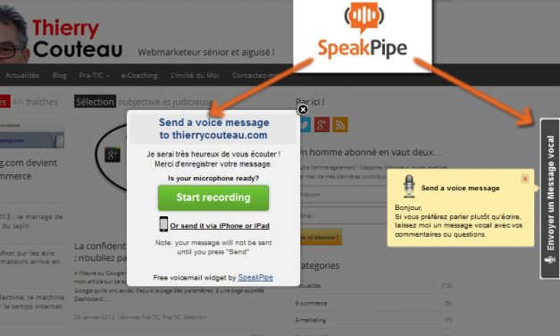 SpeakPipe, un répondeur vocal pour votre site