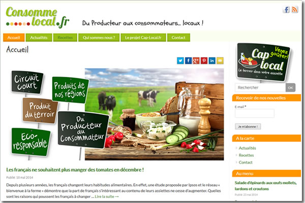 Consomme-local.fr, un blog sur la consommation de produits locaux