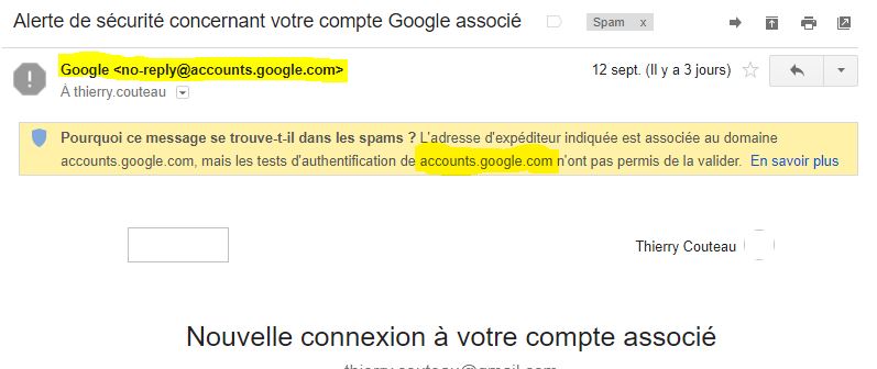 Google antispam fait du zèle